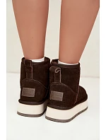 Dámské zimní boty z přírodního semiše s podšívkou Big Star Hnědé model 22539781 - Big Star Shoes Dámské zimní boty z přírodního semiše s podšívkou Big Star Hnědé model 22539781 - Big Star Shoes