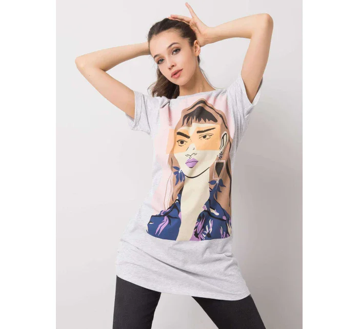 Tunika D12022O02382A světle šedá