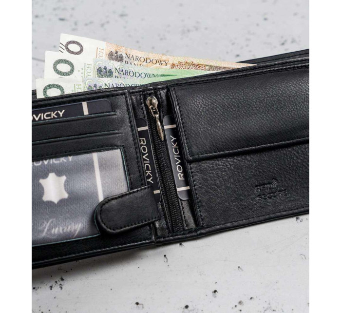 Pánské peněženky [DH] 0002 D BLACK