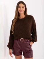 Jumper MI SW 1909.21 tmavě hnědý Jumper MI SW 1909.21 tmavě hnědý