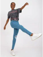 Spodnie jeans RO SP PNT model 21127061 niebieski - FPrice Spodnie jeans RO SP PNT model 21127061 niebieski - FPrice