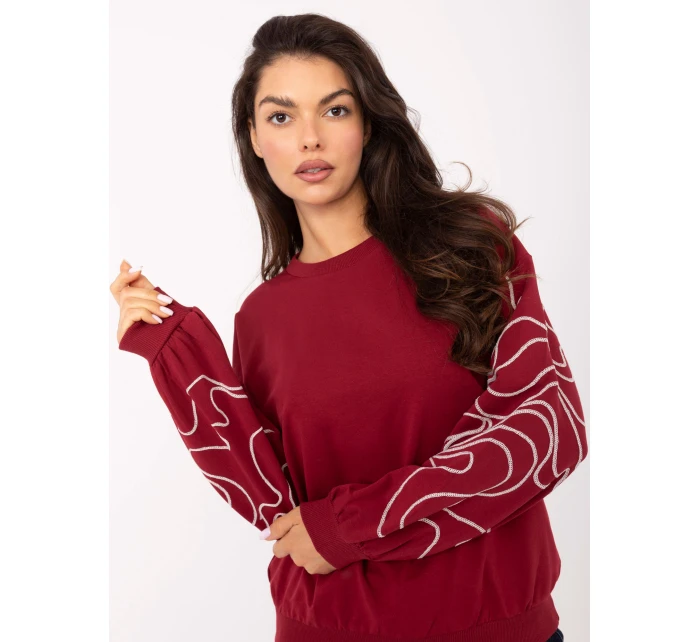 Bluzka RV BZ model 21393119 bordowy - FPrice Bluzka RV BZ model 21393119 bordowy - FPrice