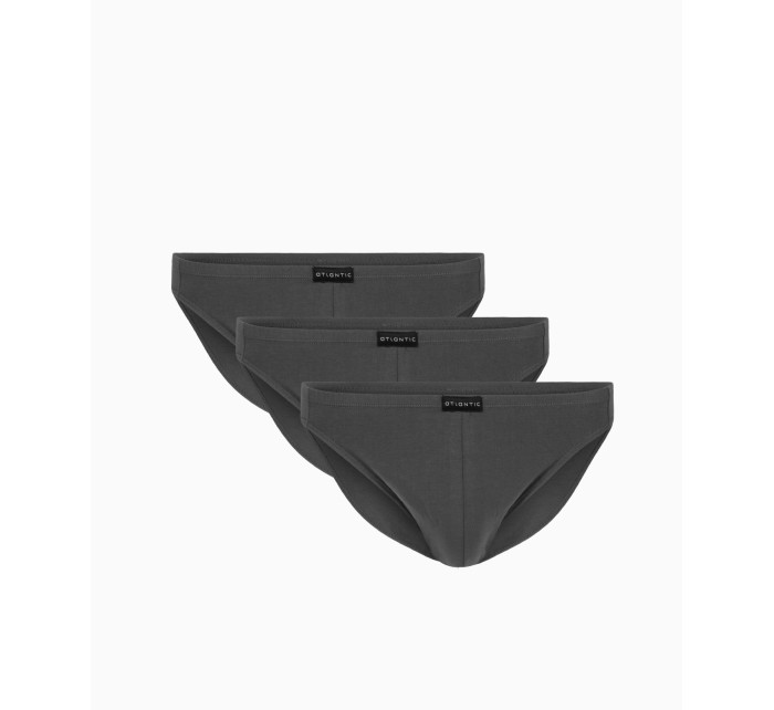 Pánské slipy ATLANTIC Mini 3Pack - tmavě šedé