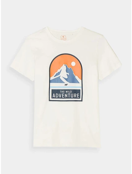 Chlapecké triko z organické bavlny 4F - bílé