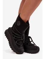 Dámské kožené sněhule na platformě Lee Cooper – černé Dámské kožené sněhule na platformě Lee Cooper – černé