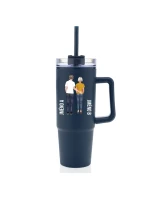 Personalizovaná termoska s průhledným víčkem s párem 