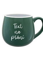 TEXT NA PŘÁNÍ - zelený keramický hrníček 300 ml