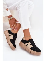 Dámské semišové sneakersy na platformě model 21704987 černé - VINCEZA Dámské semišové sneakersy na platformě model 21704987 černé - VINCEZA