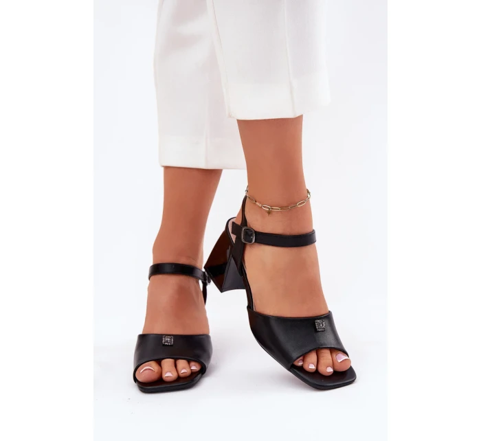 Sandály na podpatku model 213186 Step in style Sandály na podpatku model 213186 Step in style