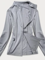 Šedá dámská mikina se zapínáním na zip (HD152-03)