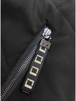 Krátká černá dámská bunda se stojáčkem (5M3161)