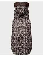 Tenká oboustranná vesta v barvě čokolády a s leopardím vzorem (B6065/B6066-14) Tenká oboustranná vesta v barvě čokolády a s leopardím vzorem (B6065/B6066-14)