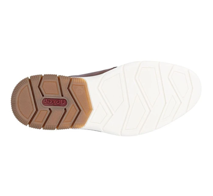 Pánské pohodlné hnědé kožené polobotky Rieker 14412-24