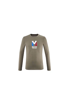 Tričko MILLET M CHAMONIX TRI TS LS hnědé pánské