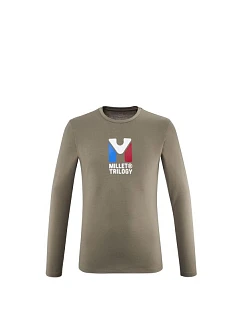 Tričko MILLET M CHAMONIX TRI TS LS hnědé pánské