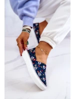 Dámské tenisky nazouvací Memory Foam Big Star JJ276016 Námořnická modrá