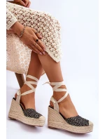 Vázané dámské sandály na klínu Černé Josephine Vázané dámské sandály na klínu Černé Josephine