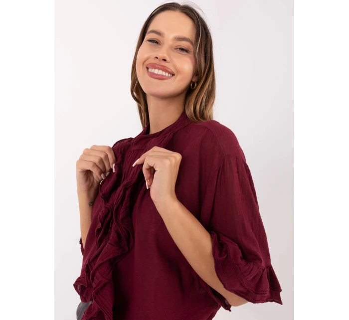 Koszula MI KS model 21219765 bordowy - FPrice