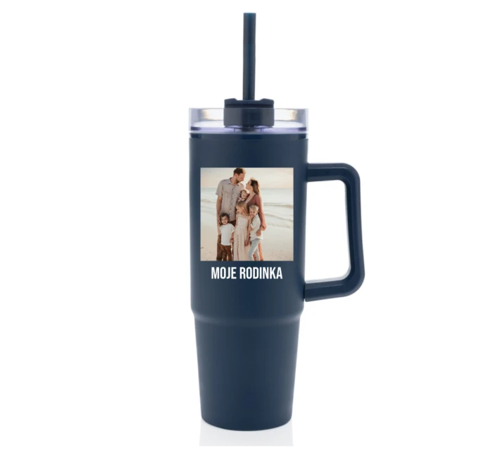 Personalizovaná termoska s průhledným víčkem s fotografií 