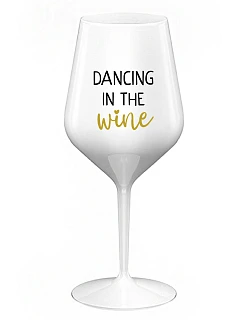 DANCING IN THE WINE - biely nerozbitný pohár na víno 470 ml