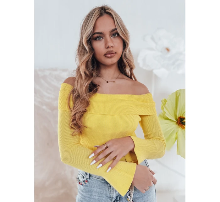 Dámská halenka s odhalenými rameny SHOWIT žlutá FashionStreet MY2425