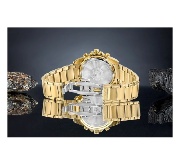 Pánské hodinky Giewont Chronograph Sapphire Gold Black GW3970-B7