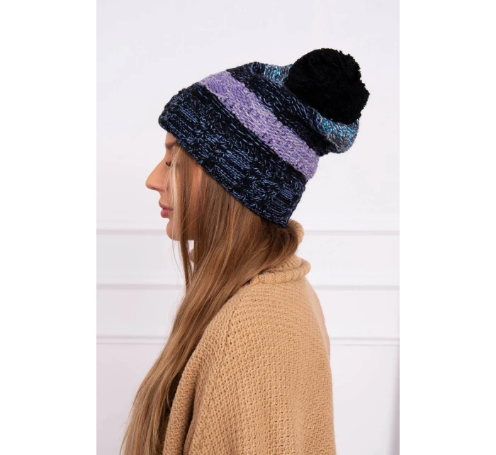 Pola fleecová čepice K267 navy+sea blue