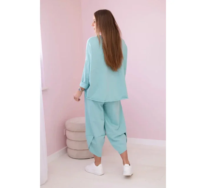 Bavlněná mikina kalhoty set mincovna Bavlněná mikina kalhoty set mincovna