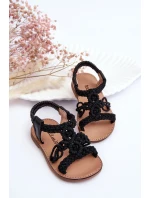 Dětské pletené nazouvací sandály Černe Tracy Dětské pletené nazouvací sandály Černe Tracy