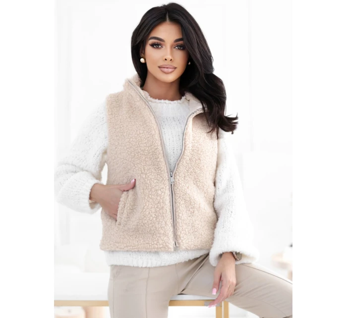 Kamizelka CS KZ model 21937097 jasny beżowy - FPrice Kamizelka CS KZ model 21937097 jasny beżowy - FPrice