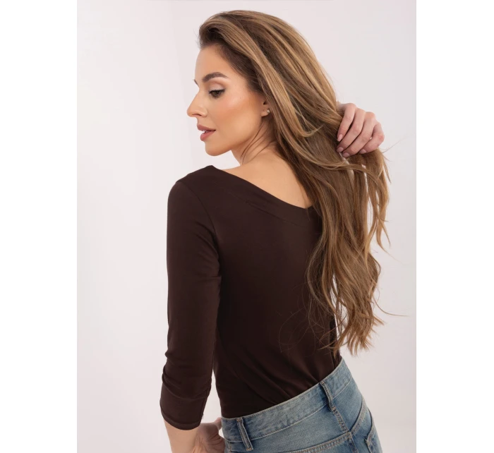 Bluzka RV BZ model 22020748 ciemny brązowy - FPrice Bluzka RV BZ model 22020748 ciemny brązowy - FPrice