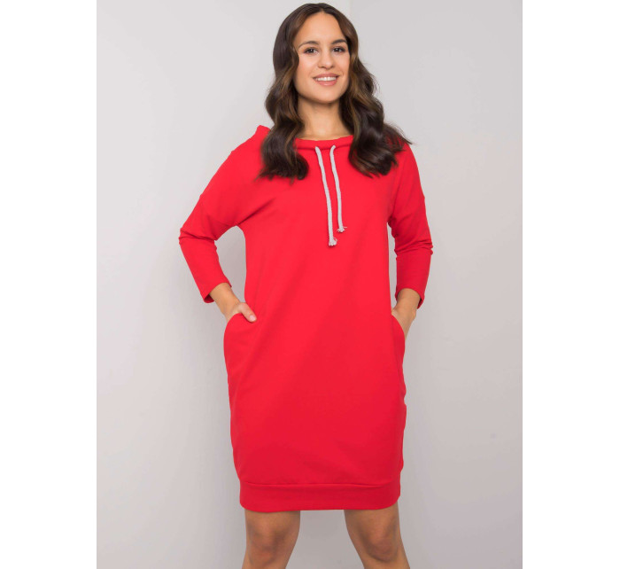Červené bavlněné šaty Paulie