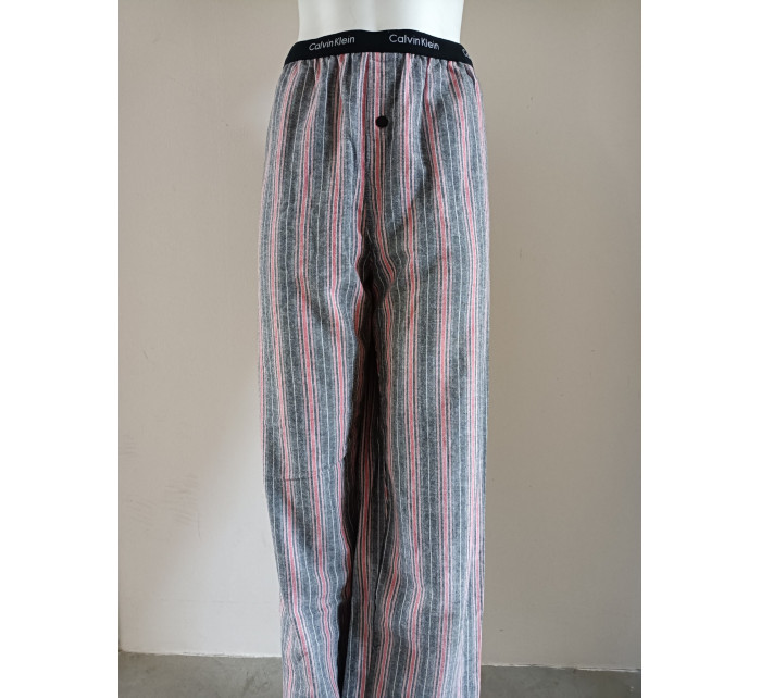 Pánské kalhoty U5010 černo-šedo-lososové - Calvin Klein