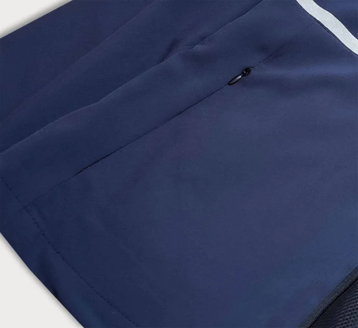 Tmavě modrá tenká mikina se zipem (20325)