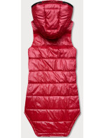 Červená vesta s geometrickou spodní částí (B0122-4)