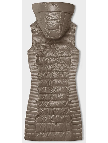 Prošívaná vesta v barvě cappuccino s kapucí model 18934679 - J.STYLE