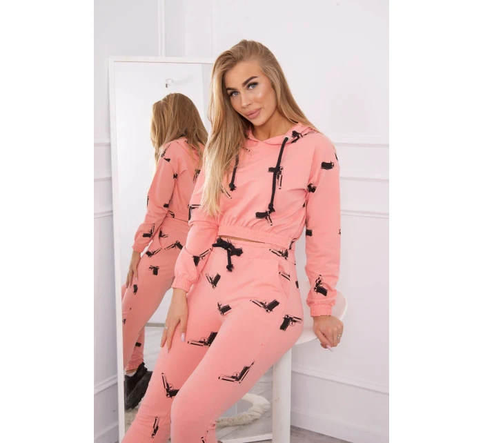 Sada s potiskem pistole meruňková Sada s potiskem pistole meruňková