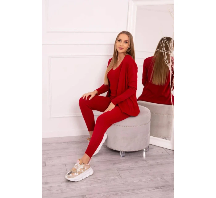 Sada svetrů 3-dílná červená