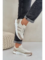 Dámské kožené tenisky na platformě béžové Gatira Dámské kožené tenisky na platformě béžové Gatira