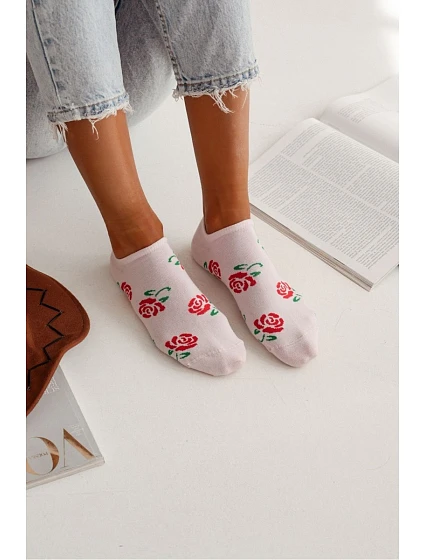 Dámské kotníkové ponožky růžové