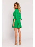 M785 Rozšířené mini šaty - zelené M785 Rozšířené mini šaty - zelené