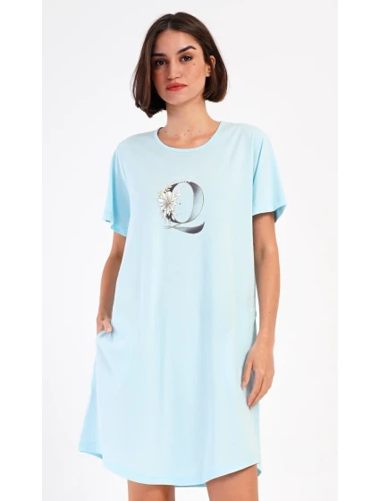 Dámské domácí šaty s krátkým rukávem Queen Dámské domácí šaty s krátkým rukávem Queen