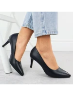 Dámské tmavě modré lodičky na jehlovém podpatku Sergio Leone 1336