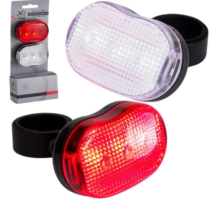 SADA PŘEDNÍCH A ZADNÍCH SVĚTEL PRO JÍZDNÍ KOLA 3LED XQMAX
