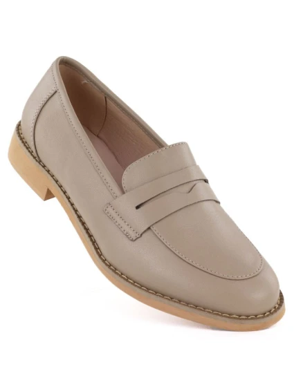 Kožené polobotky Jezzi béžové SFY25128