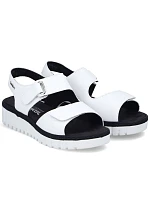 Skórzane damskie na białe model 22086949 - Rieker Skórzane damskie na białe model 22086949 - Rieker