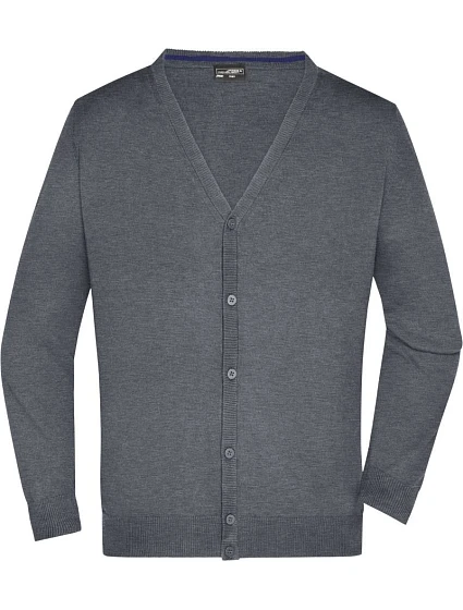 Daiber JN 661 Pánský pletený cardigan s výstřihem do V 02.0661 grey heather Daiber JN 661 Pánský pletený cardigan s výstřihem do V 02.0661 grey heather