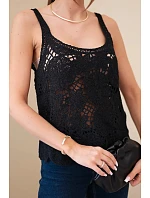 Dámská viskózová halenka bez rukávů s výstřihem do V džínová Dámská viskózová halenka bez rukávů s výstřihem do V džínová