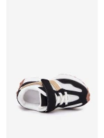 Dětské tenisky na suchý zip bílou-černé Tezzu Dětské tenisky na suchý zip bílou-černé Tezzu