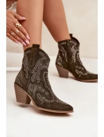 Zateplené Dámské Botky Se Tmavě Zelené model 21705029 - Boto Zateplené Dámské Botky Se Tmavě Zelené model 21705029 - Boto